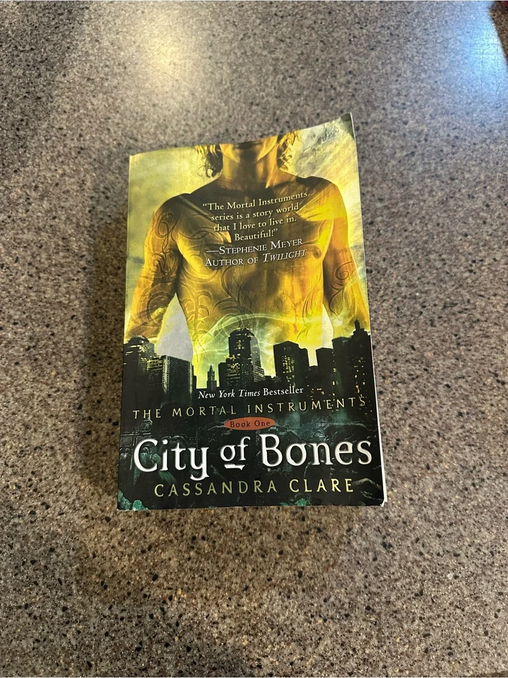 City of Bones Paperback Book - Yellow/Green Cover